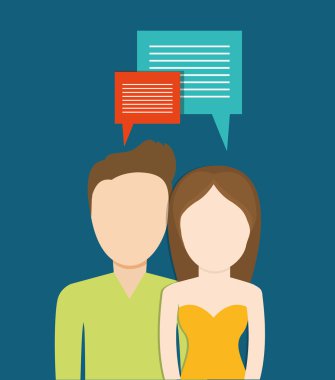 Sohbet tasarım, düzenlenebilir vektör grafiği