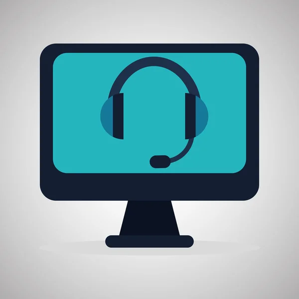 Callcenter, redigerbara vektor illustration design — Stock vektor