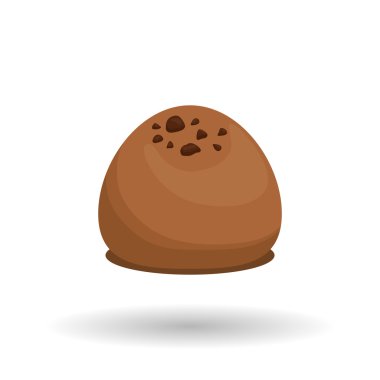 Beyaz arka plan, vektör çizim üzerinde çikolata tasarım