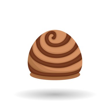 Beyaz arka plan, vektör çizim üzerinde çikolata tasarım