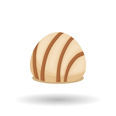 Beyaz arka plan, vektör çizim üzerinde çikolata tasarım