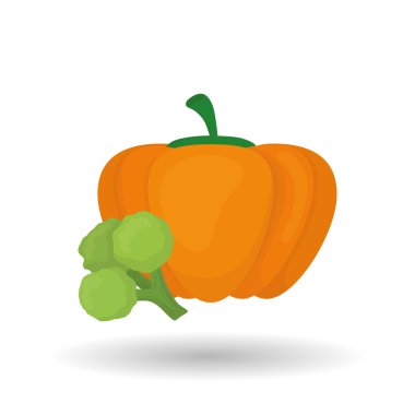 Vegetable design over white background, vector illustration