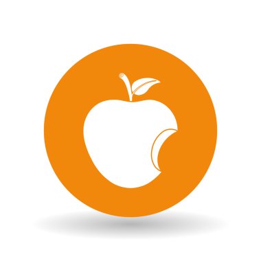 Beyaz arka plan, vektör çizim üzerinde Apple tasarım