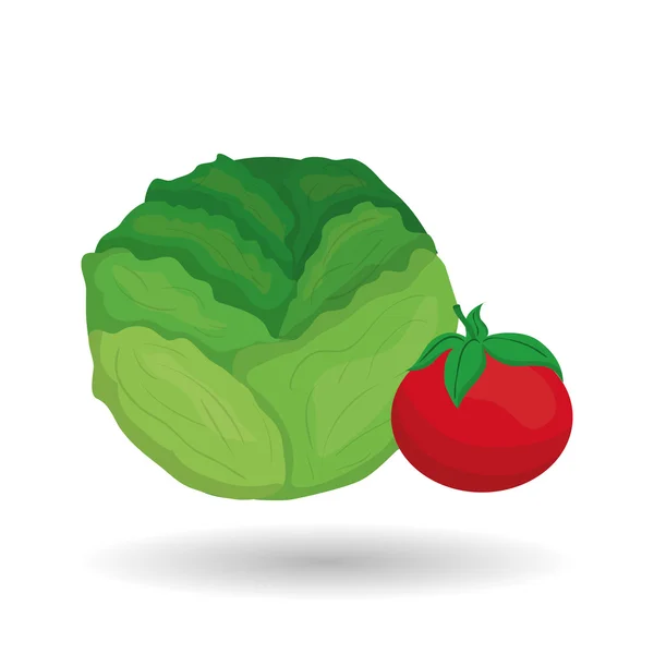Vegetable design over white background, vector illustration — 图库矢量图片