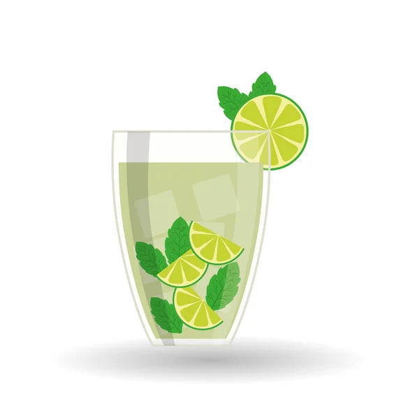 Cocktail-Design auf weißem Hintergrund, Vektorillustration — Stockvektor