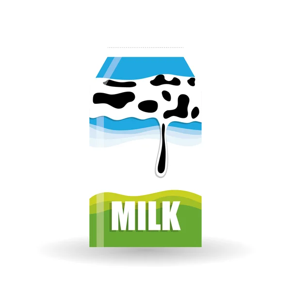 Diseño de la leche sobre fondo blanco, ilustración vectorial , — Vector de stock