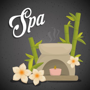 Spa merkezi, vektör tasarımı çizimi
