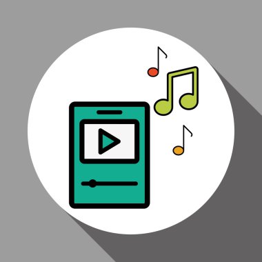 Müzik, vektör çizim grafik tasarım