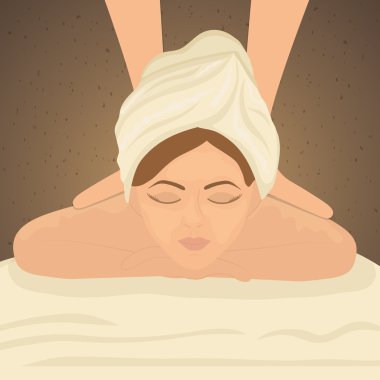 Spa merkezi, vektör tasarımı çizimi