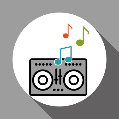 Müzik, vektör çizim grafik tasarım