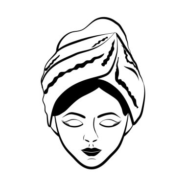 Spa merkezi, vektör tasarımı çizimi