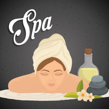 Spa merkezi, vektör tasarımı çizimi