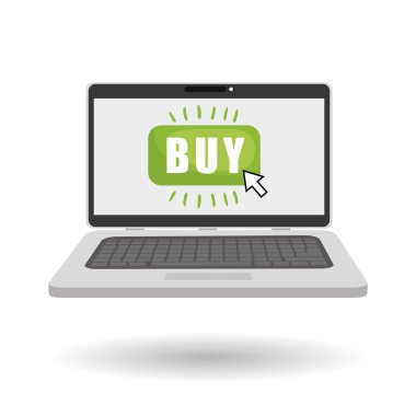 Beyaz arka plan üzerinde laptop tasarım online satın