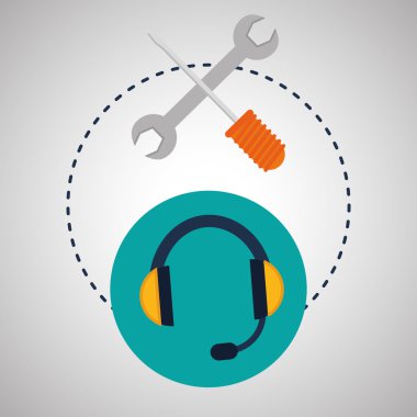 Çağrı Merkezi, düzenlenebilir vektör çizim tasarım