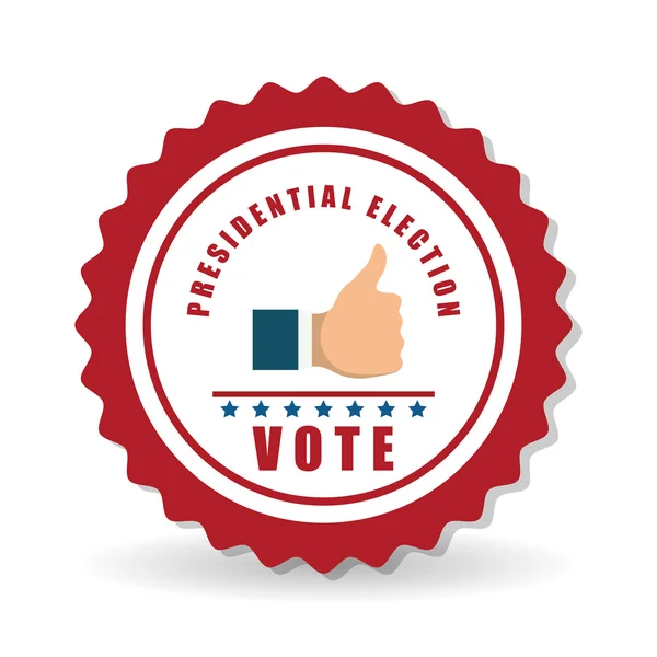 Diseño de voto sobre fondo blanco, ilustración vectorial — Archivo Imágenes Vectoriales