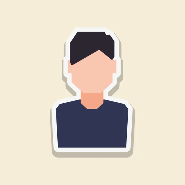 Hombre y diseño de redes sociales, ilustración vectorial — Vector de stock