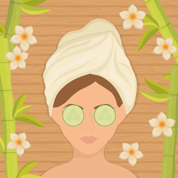 Spa merkezi, vektör tasarımı çizimi