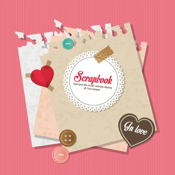 Progettazione di icone Scrapbook, progettazione vettoriale — Vettoriale Stock