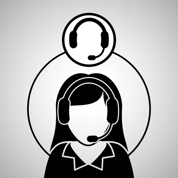 Diseño de ilustración de call center, vector editable — Vector de stock