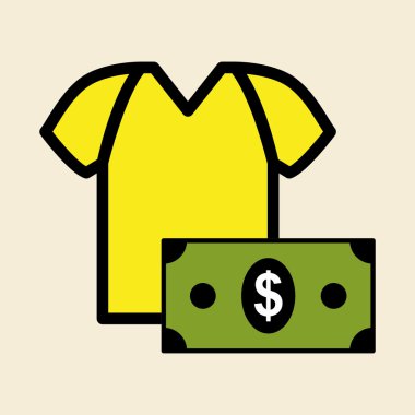 Alışveriş ve düzenlenebilir bir simge vektör çizim