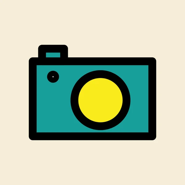 Vectorillustratie van camera, bewerkbare pictogram — Stockvector