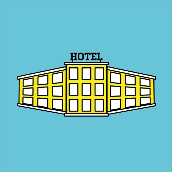 Hotel ilustracja wektorowa, wektor ikona — Wektor stockowy