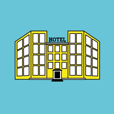 Otel vektör çizim vektör simgesi