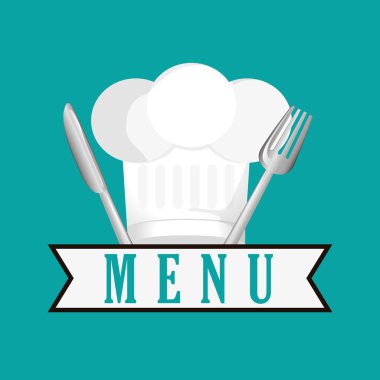 Menü ekipman tasarımı beyaz arka plan, vektör çizim üzerinde