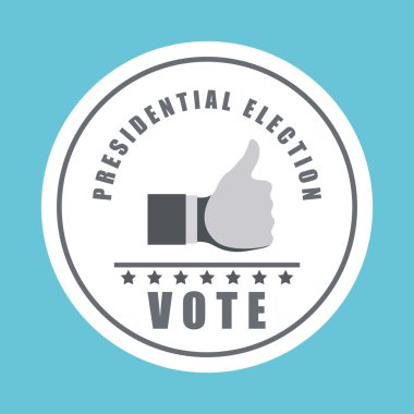 Beyaz arka plan üzerinde vektör çizim tasarım oy