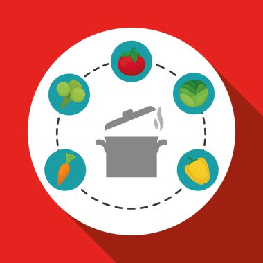 Vegetable design over white background, vector illustration