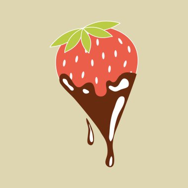 Beyaz arka plan, vektör çizim üzerinde çikolata tasarım