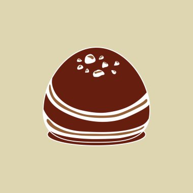 Beyaz arka plan, vektör çizim üzerinde çikolata tasarım