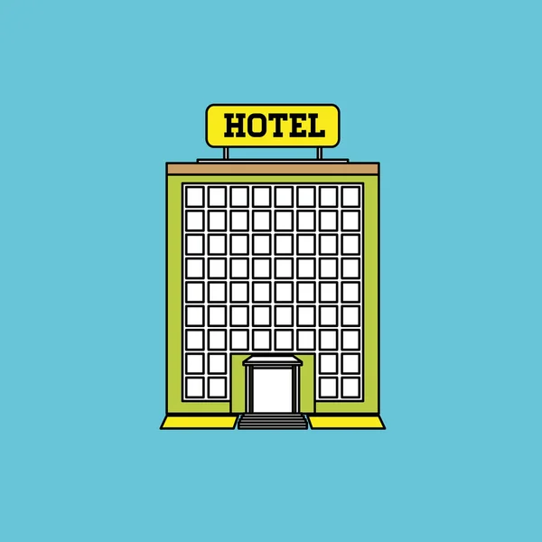 Ilustração vetorial do hotel, ícone vetorial — Vetor de Stock