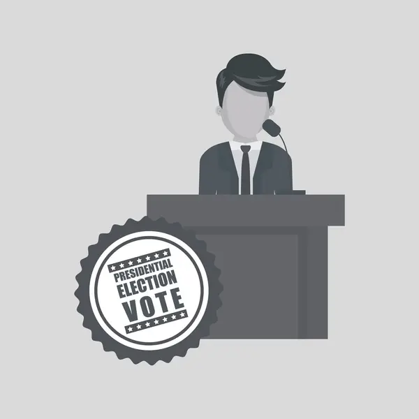 Vota disegno su sfondo bianco, illustrazione vettoriale — Vettoriale Stock