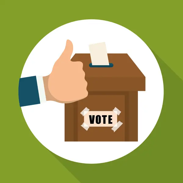 Vota disegno su sfondo bianco, illustrazione vettoriale — Vettoriale Stock