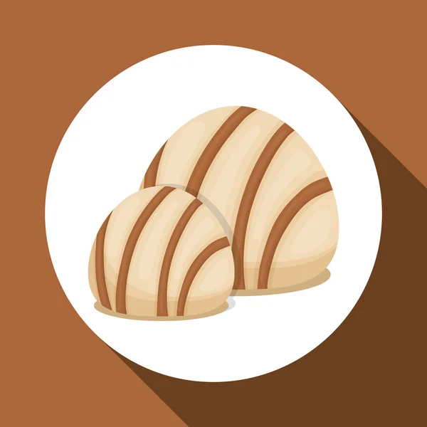 Chocolade ontwerp op witte achtergrond, vectorillustratie — Stockvector