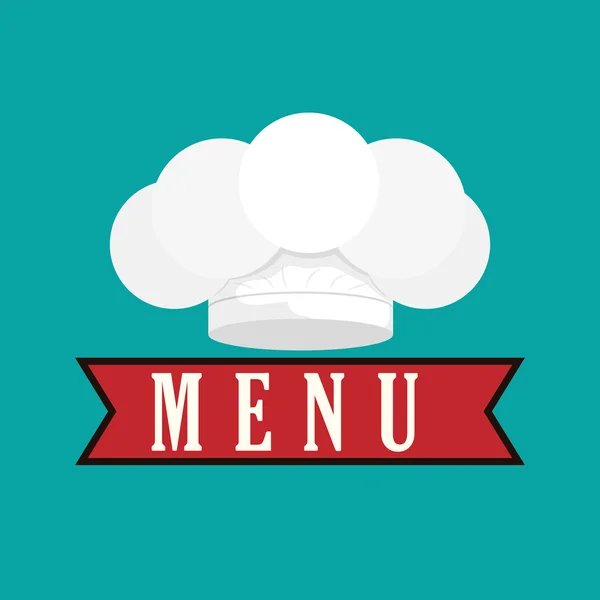 Menu ontwerp op witte achtergrond, vectorillustratie — Stockvector