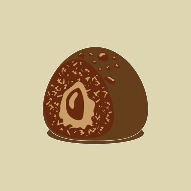 Beyaz arka plan, vektör çizim üzerinde çikolata tasarım