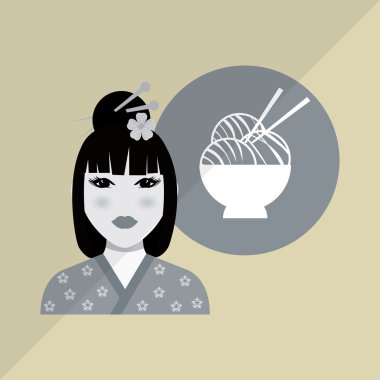 Çin kültürü tasarımı beyaz arka plan, vektör çizim üzerinde