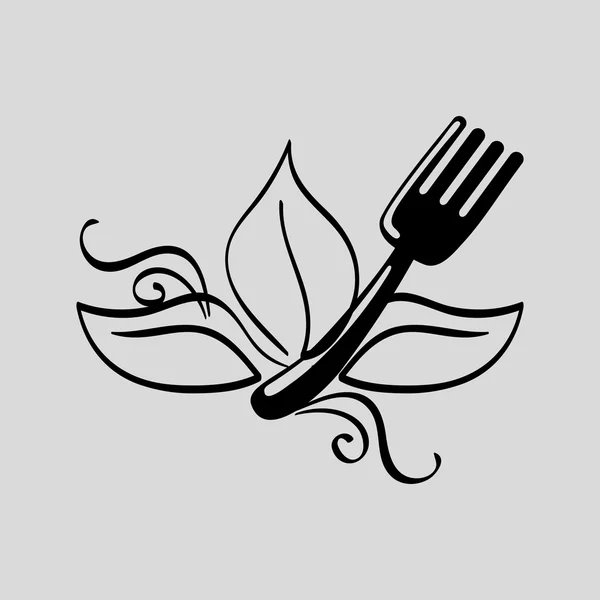 Дизайн органічної їжі на білому тлі, Векторні ілюстрації — стоковий вектор