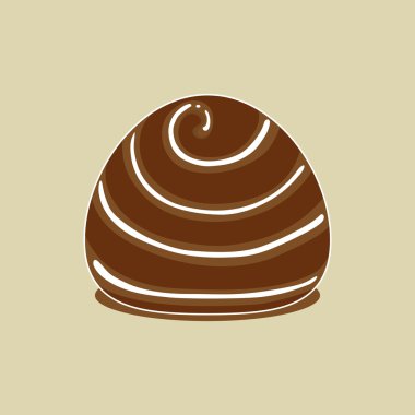 Beyaz arka plan, vektör çizim üzerinde çikolata tasarım