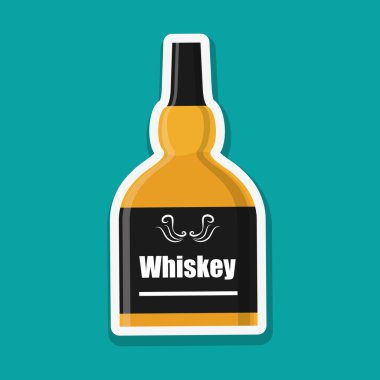 viski tasarımı beyaz arka plan, vektör çizim üzerinde