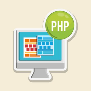 Beyaz arka plan, vektör çizim duyarlı web tasarım