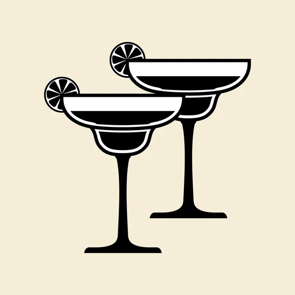 Cocktail ontwerp op witte achtergrond, vectorillustratie — Stockvector