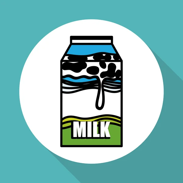 Disegno del latte su sfondo bianco, illustrazione vettoriale , — Vettoriale Stock