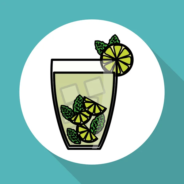 Cocktail design su sfondo bianco, illustrazione vettoriale — Vettoriale Stock