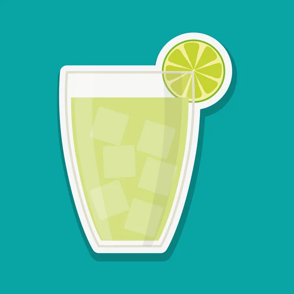 Cocktail ontwerp op witte achtergrond, vectorillustratie — Stockvector