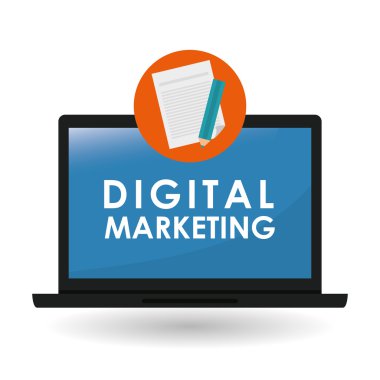 Düz resimde dijital pazarlama tasarım hakkında