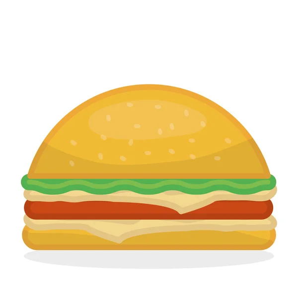 Ilustração plana sobre design de fast food — Vetor de Stock
