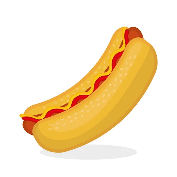 Illustration plate sur le design fast food — Image vectorielle